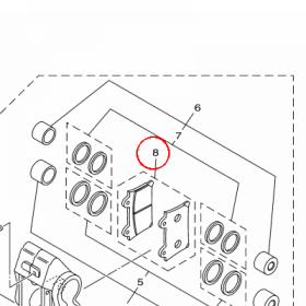YAMAHA - BRAKE PAD KIT nr: 4KG258050000