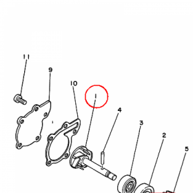 YAMAHA - WALEK POMPY WOD. nr: 4L0124500100
