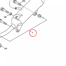 YAMAHA - rura wydech. nr: 4P9E46101098