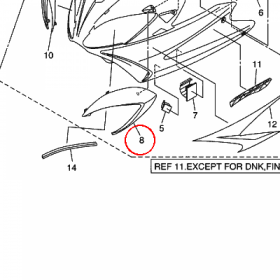 YAMAHA - WYPELNIENIE OWIEWKI nr: 4S82834500P0