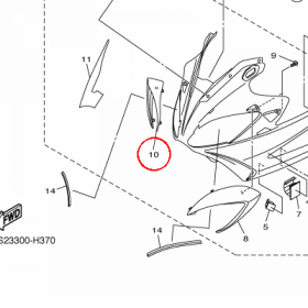 YAMAHA - WYPELNIENIE OWIEWKI nr: 4S82834600P5