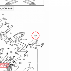 YAMAHA - WYPELNIENIE OWIEWKI nr: 4S82836L0000