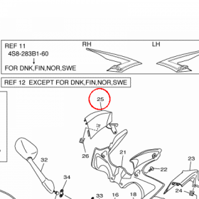 YAMAHA - WYPELNIENIE OWIEWKI nr: 4S82836M0000