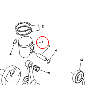 YAMAHA - tlok nr: 4SR1163100B0