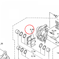 YAMAHA - klocki hamulcowe nr: 4SV258050000