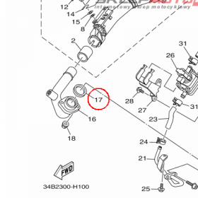 YAMAHA - uszczelka r. wyd. nr: 4TR146130000