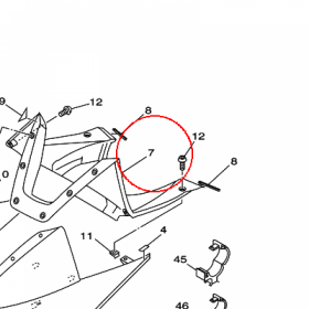 YAMAHA - wypelnienie owiewki nr: 4TX2836K0000