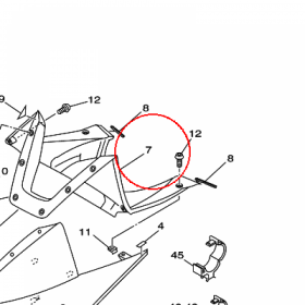 YAMAHA - wypelnienie owiewki nr: 4TX2836K4000