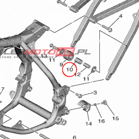 YAMAHA - TULEJKA nr: 4V4221840000