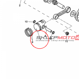 YAMAHA - tlok nr: 4VPE16361000