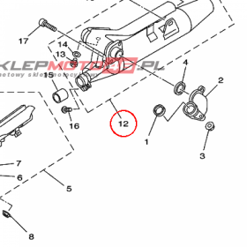 YAMAHA - TLUMIK nr: 4VR147040100