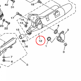 YAMAHA - TLUMIK nr: 4VR147040300