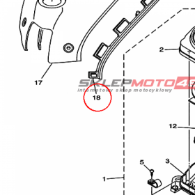 YAMAHA - WYPELNIENIE OWIEWKI nr: 4WM283450100