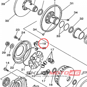 YAMAHA - SLIZGACZ nr: 4WV176530000