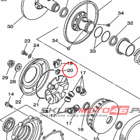 YAMAHA - SPACER 1 nr: 4WV176540100
