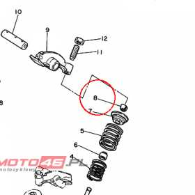 YAMAHA - ZAMEK ZAWORU nr: 4X7121180000