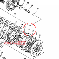 YAMAHA - PRZKLADKI SPRZEGLA nr: 4X7163240000 > 4X7163241000