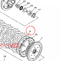 YAMAHA - przekladka sprzegla nr: 4X7163250000 > 4X7163251000