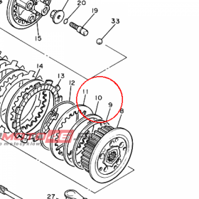 YAMAHA - SPREZYNA SPRZEGLA nr: 4X7163830100