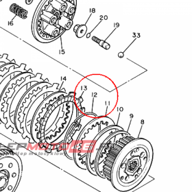 YAMAHA - PIERSCIEN ZAB. T. SPRZ. nr: 4X7163850000