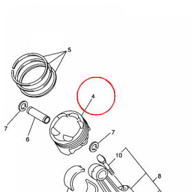 YAMAHA - tlok nr: 4XV116311000