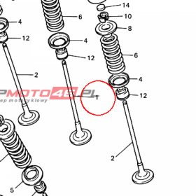 YAMAHA - zawor dolot. nr: 4XV121110000
