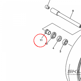 YAMAHA - TULEJA KOLA nr: 4XV251860000