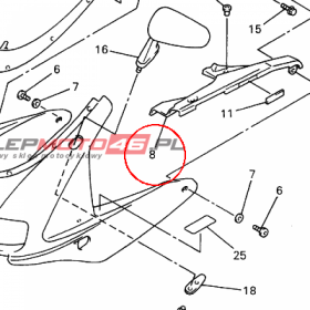 YAMAHA - wypelnienie owiewki nr: 4YR2836K0000