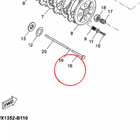 YAMAHA - SWORZEN nr: 4YVE63560000