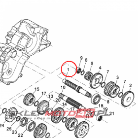 YAMAHA - WALEK SKRZYNI. B. nr: 4YVE74110000