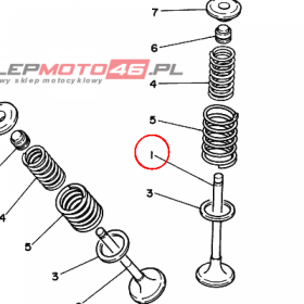 YAMAHA - zawor dolot. nr: 51Y121110100