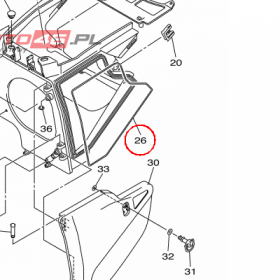 YAMAHA - USZCZELNIACZ nr: 51Y144620000