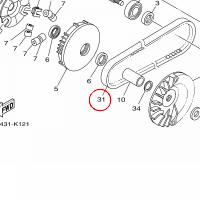 YAMAHA - pas napedowy nr: 52BE76410000