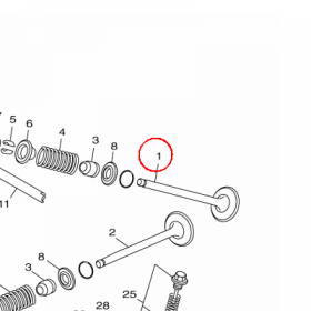 YAMAHA - zawor dolot. nr: 52SE21110000