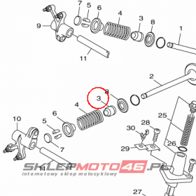YAMAHA - uszczelniacz nr: 52SE21190000