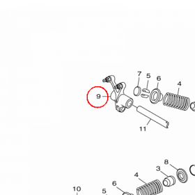 YAMAHA - VALVE ROCKER ARM ASSY nr: 52SE21500100
