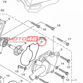 YAMAHA - USZCZELNIACZ nr: 52SE24490000