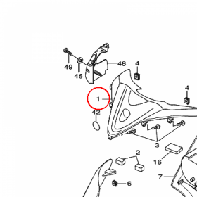 YAMAHA - wypelnienie owiewki nr: 5B2F836K0000