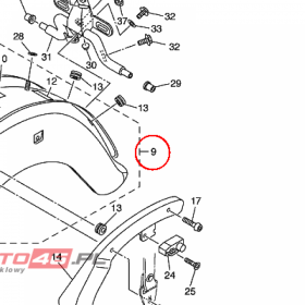 YAMAHA - REAR FENDER COMP. nr: 5BNW216R131X