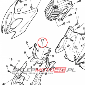 YAMAHA - wypelnienie owiewki nr: 5BRF836K0100