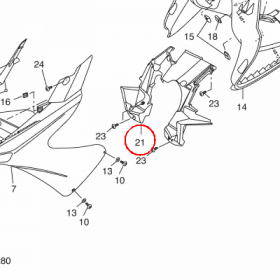YAMAHA - wypelnienie owiewki nr: 5BRF836K0200