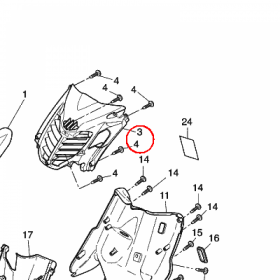 YAMAHA - WLOT POW. PLAST. nr: 5BRF837N4000