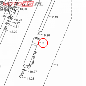 YAMAHA - RURA ZEW. AMORT. nr: 5C2F31264000