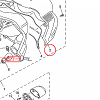 YAMAHA - klosz lampy tyl. nr: 5C2H47210000