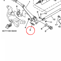 YAMAHA - PIN, PEDAL CRANK nr: 5C7278130100
