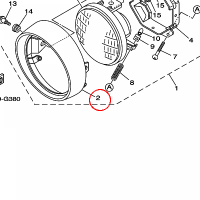 YAMAHA - ramka lampy nr: 5C7843150000