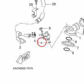 YAMAHA - USZCZELNIACZ nr: 5CAE41470000