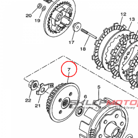 YAMAHA - ZABIERAK SPRZEGLA nr: 5D7E63710000