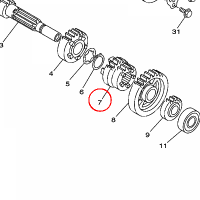 YAMAHA - KOLO ZEBATE nr: 5D7E71310000