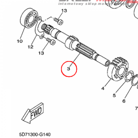 YAMAHA - WALEK SKRZYNI. B. nr: 5D7E74110000